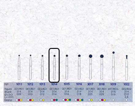 Infográfico do produto Ponta Diamantada Esférica 1014 - FG Infográfico do produto Ponta Diamantada Esférica 1014 - FG