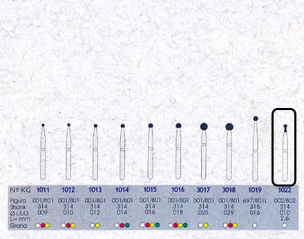 Infográfico do produto Ponta Diamantada Esférica c/Colar 1022 - FG Infográfico do produto Ponta Diamantada Esférica c/Colar 1022 - FG