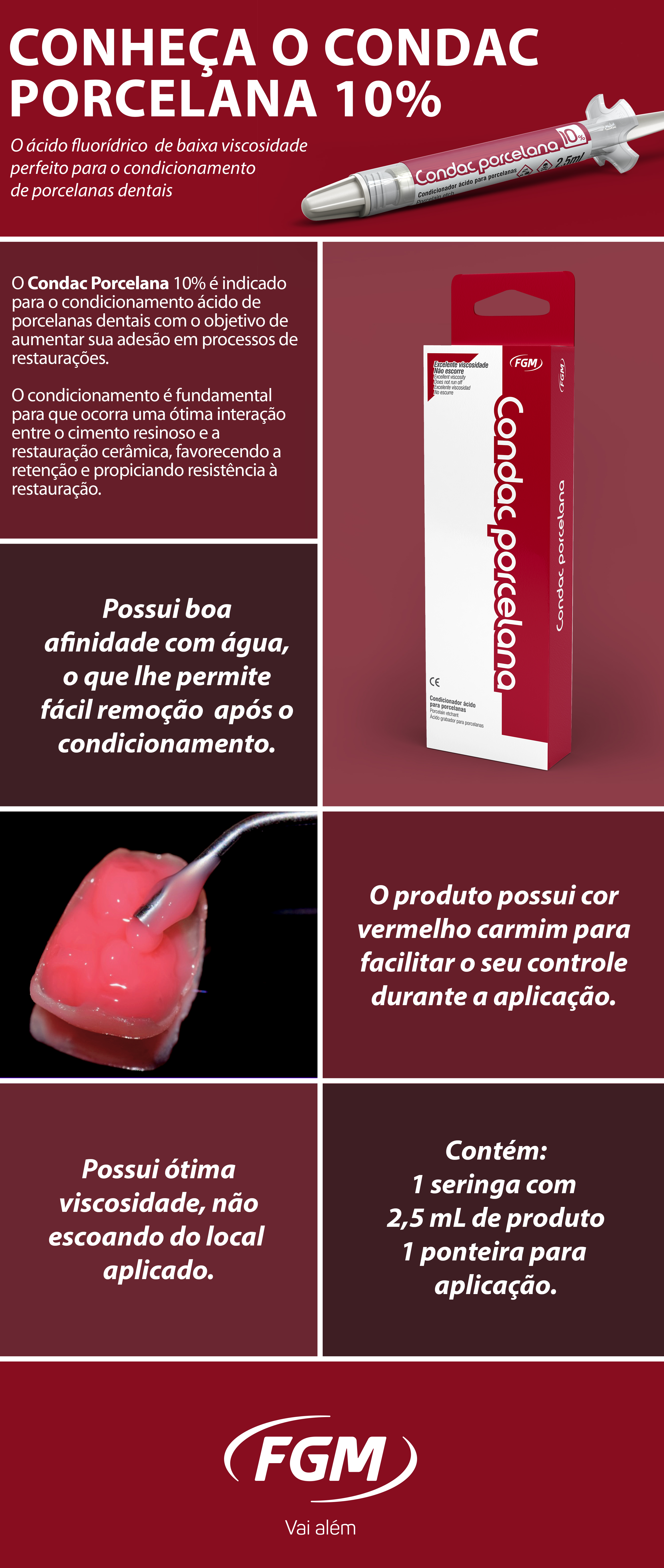 Infográfico do produto Condicionador Ácido Condac Porcelana 10% Infográfico do produto Condicionador Ácido Condac Porcelana 10%
