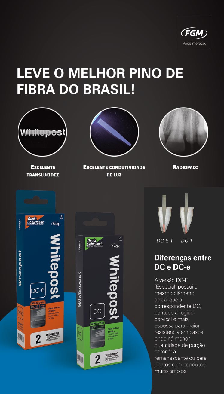 Infográfico do produto Pino de Fibra de Vidro White Post DC-E 2 Refil Infográfico do produto Pino de Fibra de Vidro White Post DC-E 2 Refil