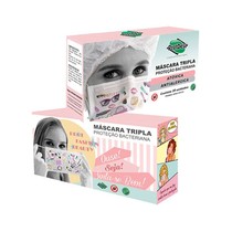 Máscara Descartável Tripla com Elástico Fashion - Protdesc
