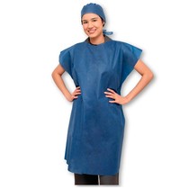 Avental Descartável Paciente sem Manga Azul Marinho 30GR 10unid. - Medis