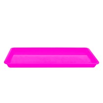 Bandeja para Esterilização Plástica 22,4x16,45x1,4cm Grande Rosa Fluorescente - Lysanda