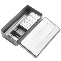 Estojo para Esterilização Inox Endodontia 48 Furos com Tubos em Alumínio 20x10x5 cm - Fava