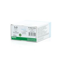 Fio Cirúrgico de Nylon Preto 3-0 Agulha 3/8 3,5 cm 24unid. - Bioline Fios