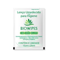 Lenço Umedecido para Higiene Swab com Sabão Neutro 100unid. - Biowipes