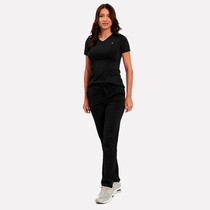 Pijama Scrub Feminino Tec Easy Loren Preto G - Dana Jalecos