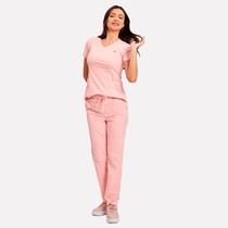 Pijama Scrub Feminino Tec Easy Loren Rosa Bebe G - Dana Jalecos