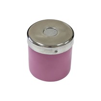 Porta Algodão Alumínio Limpo com Mola Rosa Claro 1Unid. - Lysanda