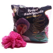 Touca Descartável Sanfonada Rosa 100unid. - Protdesc