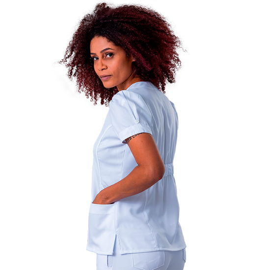 Blusa Scrub Feminina Gabardine Princesa Branco - Tam. 40 - NAMASTÊ | Pijamas  Cirúrgicos \u003e Pijama Cirúrgico Feminino (Scrub)