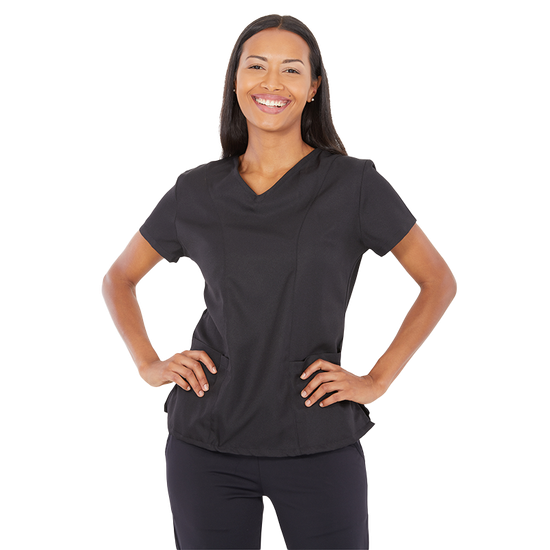 Blusa Scrub Feminino Unik Preto - P - FUN WORK | Pijamas Cirúrgicos \u003e  Pijama Cirúrgico Feminino (Scrub)