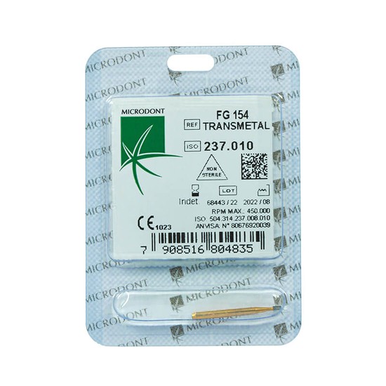 metoron☆　1473個 Broca Transmetal Pera 10 1.54 19mm FG 1 Unidade Microdont