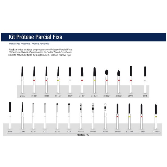 Kit Prótese Parcial Fixa 6727N KG Sorensen - 24 pontas