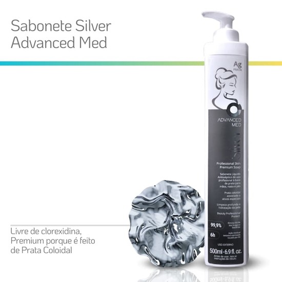 ボディ・フェイスケア SILVER REED Sabonete Líquido Antisséptico Prata Advanced Silver Care 500ml