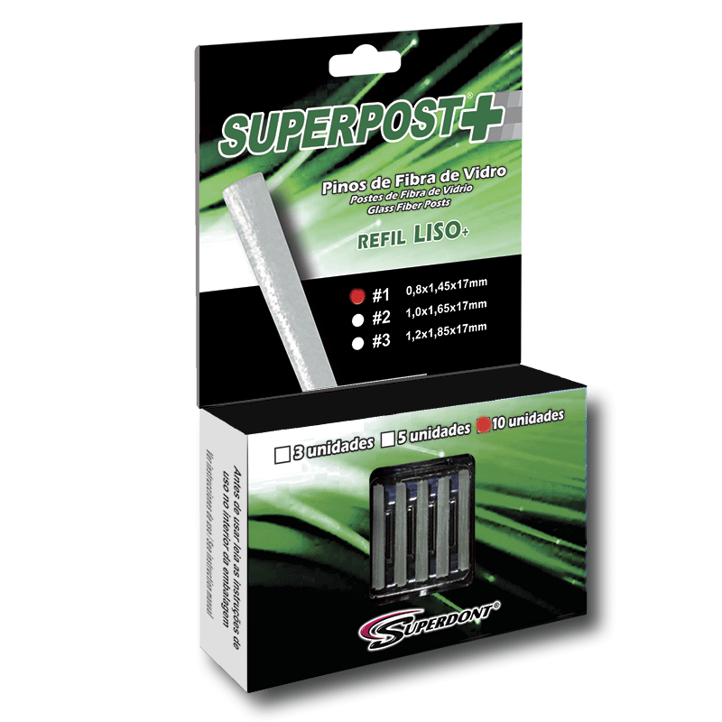 Clique na imagem para ampliar Pino de Fibra de Vidro Superpost+ Liso Refil - 10 Pinos
