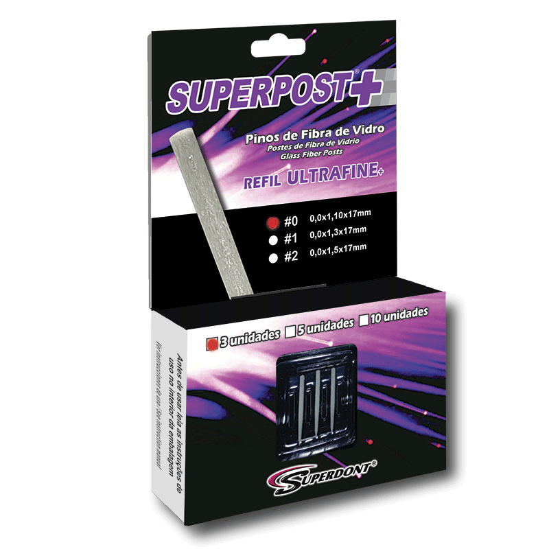 Clique na imagem para ampliar Pino de Fibra de Vidro Superpost+ Ultrafine Refil - 3 Pinos