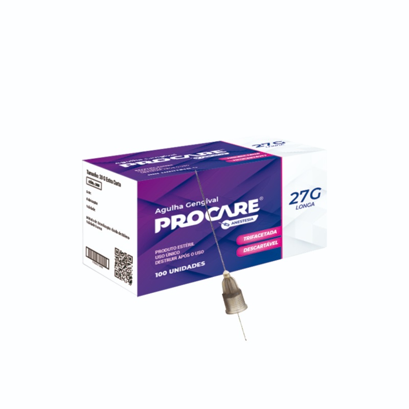 Agulha Gengival 27G 30mm Longa - Procare