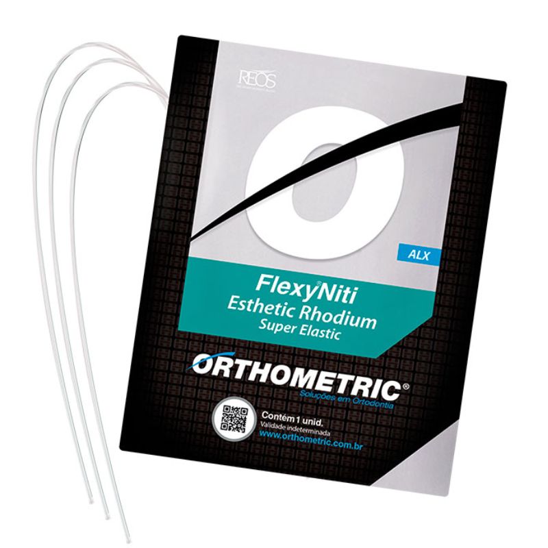 Arco Flexy NiTi Estético Rhodium ALX Retangular - Orthometric