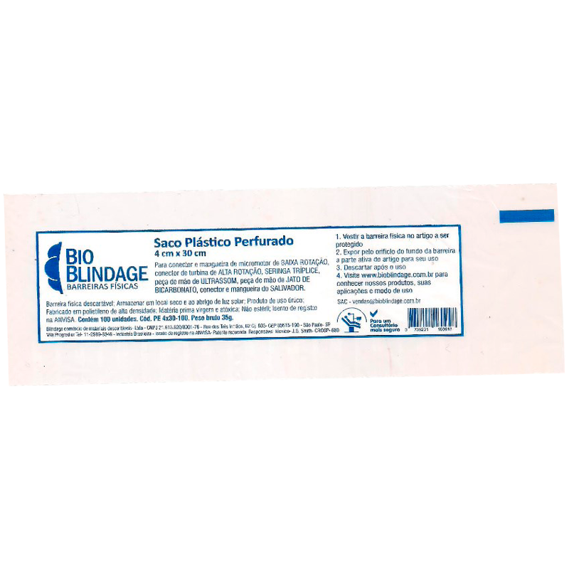 Clique na imagem para ampliar Barreira Física Bioblindage Saco Plástico
