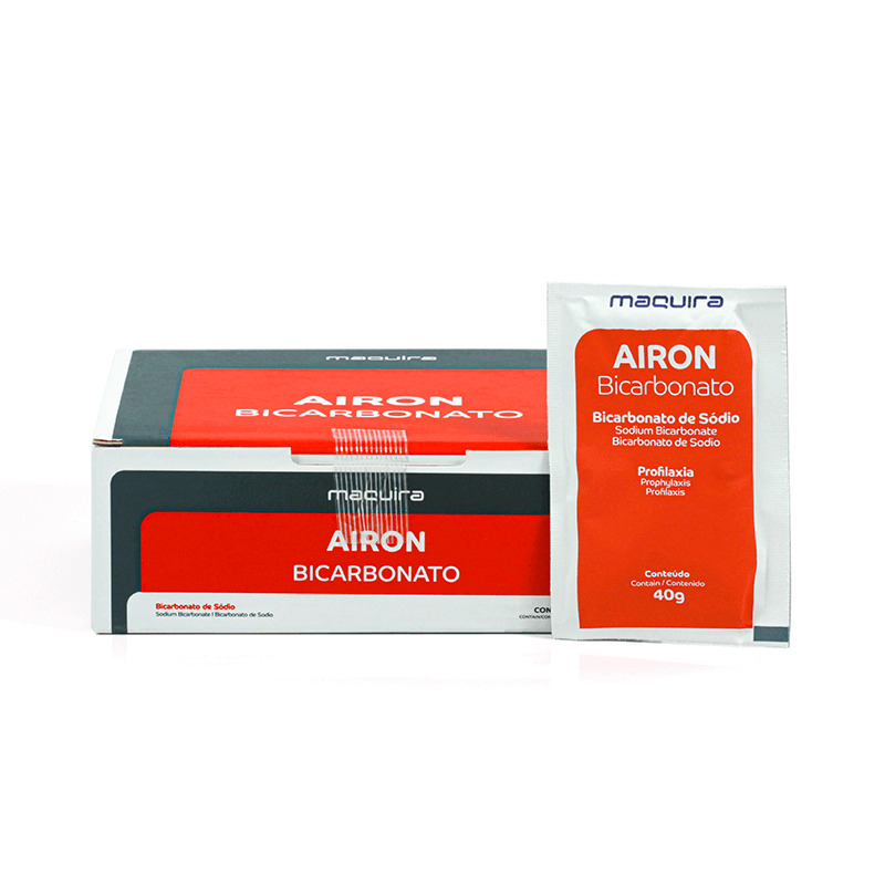 Bicarbonato de Sódio Airon Extrafino Natural 40g 24unid. - Maquira