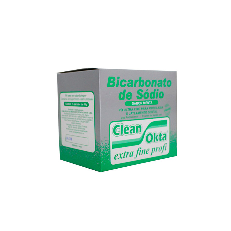 Bicarbonato de Sódio Clean Okta Ultrafino Menta 40g 15unid. - DCMA