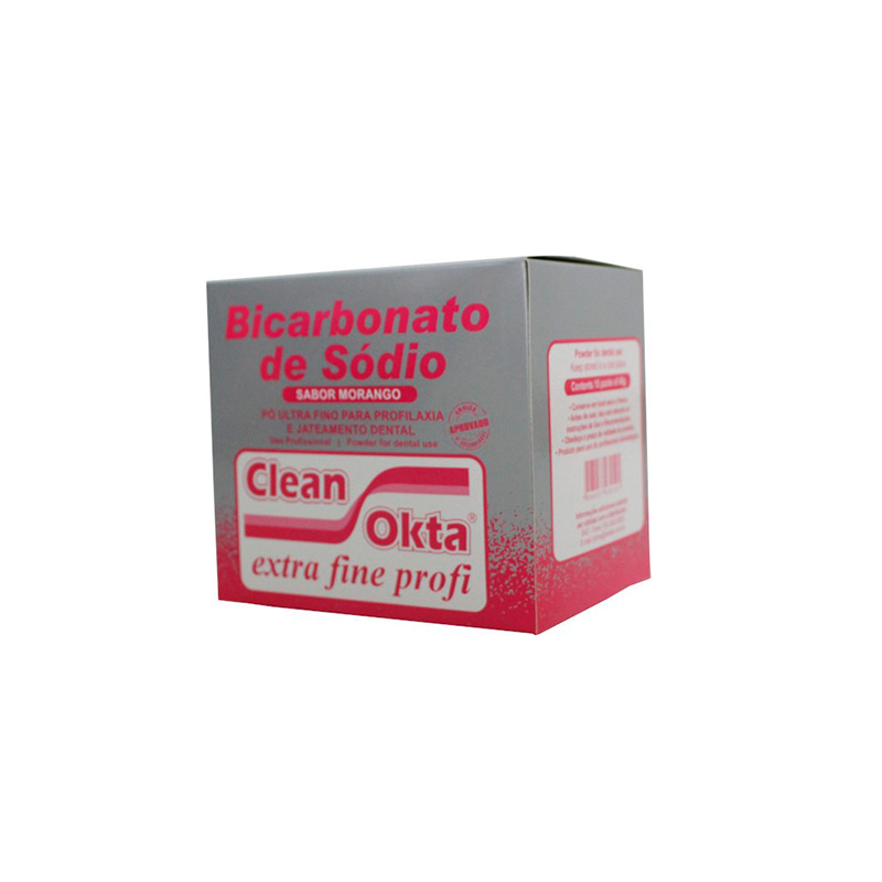 Bicarbonato de Sódio Clean Okta Ultrafino Morango 40g 15unid. - DCMA