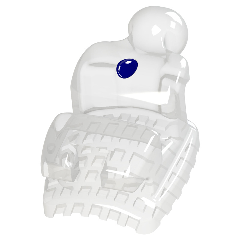 Bráquete Cerâmico PolySafira Roth 0,022'' - Dente 34, 44 com gancho - Reposição - Morelli