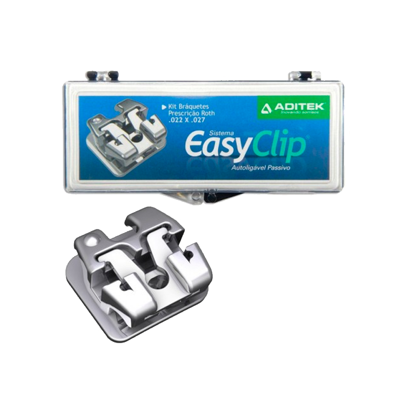 Clique na imagem para ampliar Bráquete Met. Autoligado Easyclip+ Passivo Roth 0,018'' - Rep.