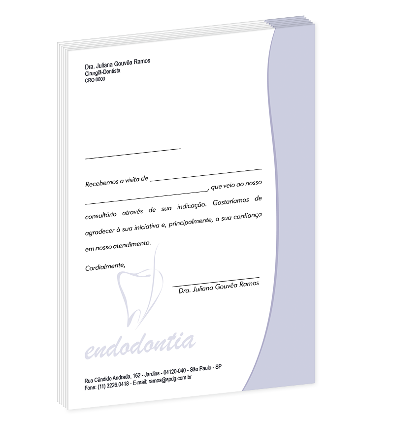 Carta de Comunicação - Agradecimento Indicação - Colega 