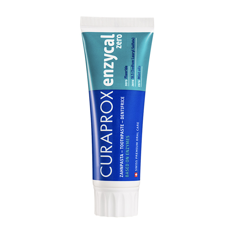Creme Dental Enzycal Zero Flúor 75 ml - Curaprox