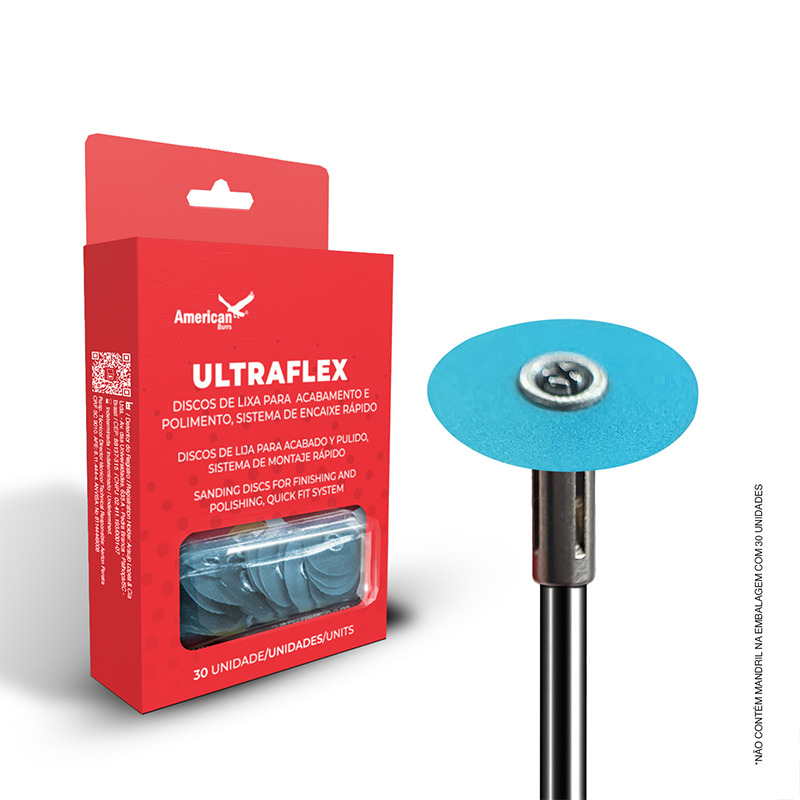 Disco de Lixa Ultraflex Granulometria Fina 3/8 Refil 30Unid. - AMERICAN BURRS
