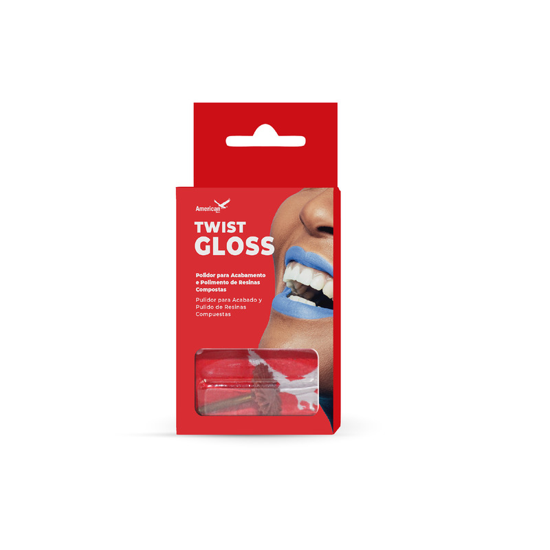 Polidor Espiral Resina Diamantado CA Média Twist Gloss - American Burrs
