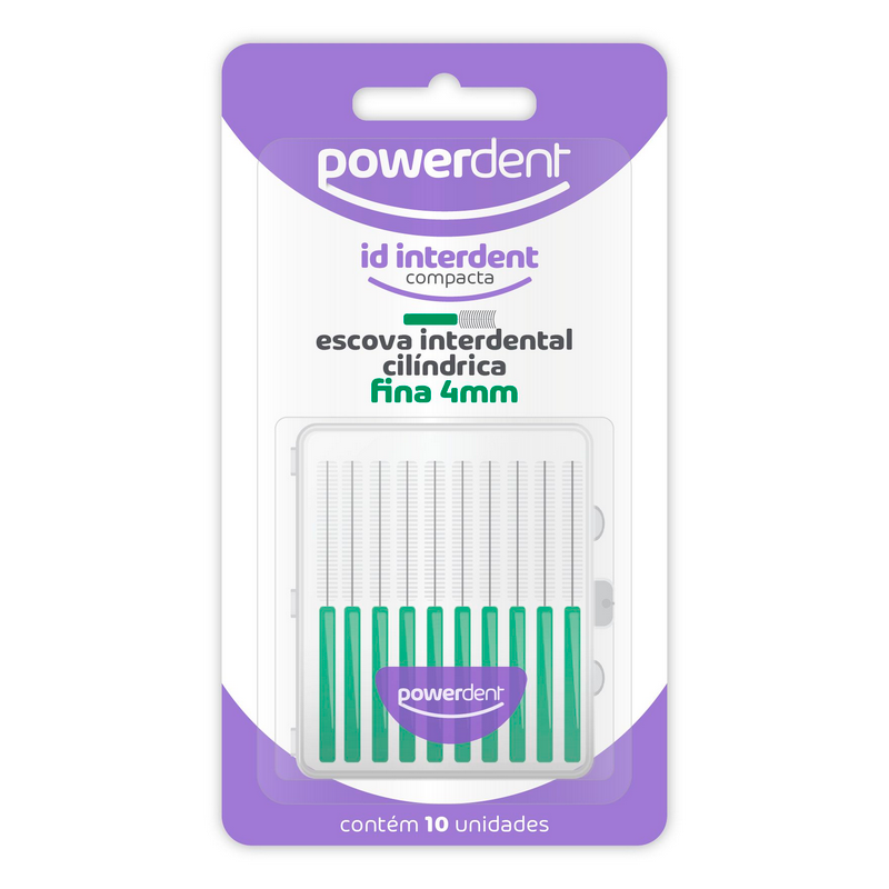 Escova Interdental ID Cônica 3mm Vermelha 10unid. - Powerdent