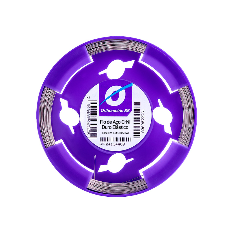Fio de Aço SS CrNi Duro Elástico Redondo 0,60 mm - 0,024" - Orthometric