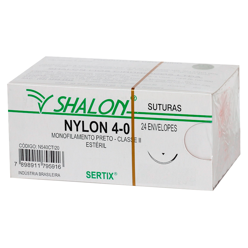 Clique na imagem para ampliar Fio de Sutura Nylon MT 1/2 - Ag. 2,0cm Triangular