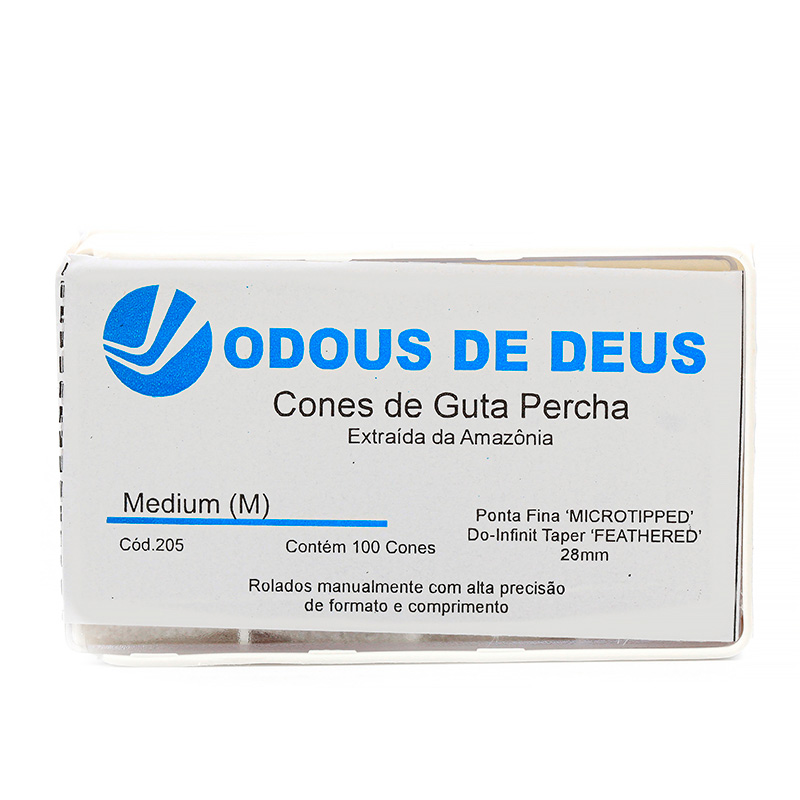 Gutapercha Acessória 28 mm M 100 Unid. - Odous de Deus