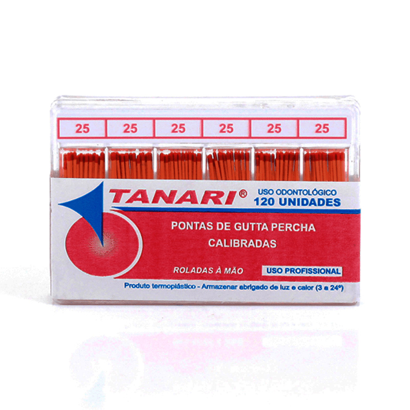 Gutapercha Calibrada Nº 25 - 120 Unid. - Tanari