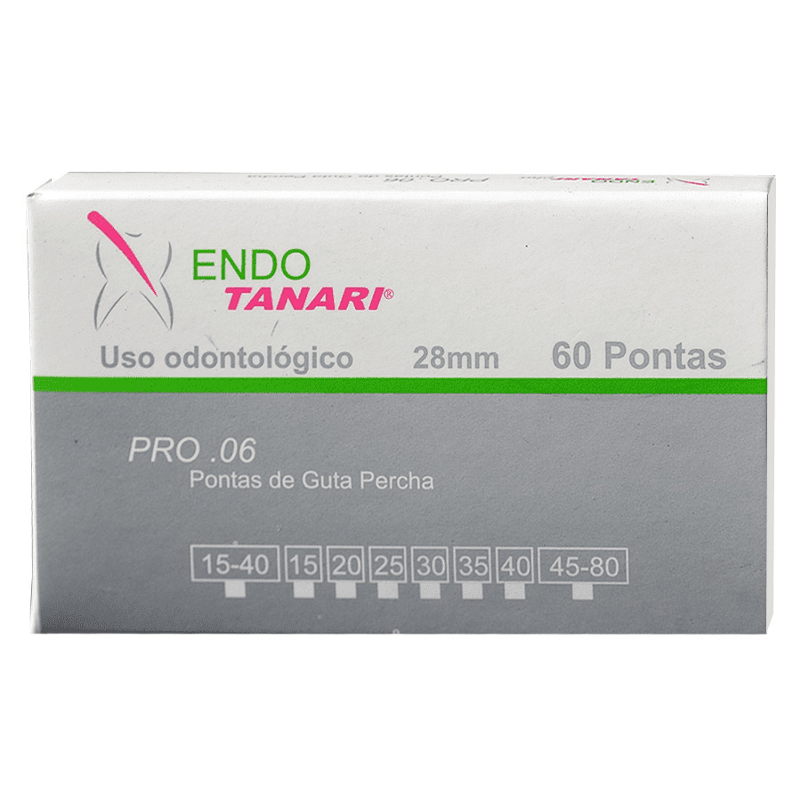 Guta-percha Para Sistema Rotatório Pro 28 mm .06 Nº 20 60unid. - Dentsply Sirona