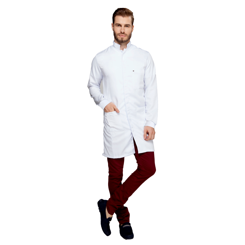 Clique na imagem para ampliar Jaleco Masculino Basic - Branco