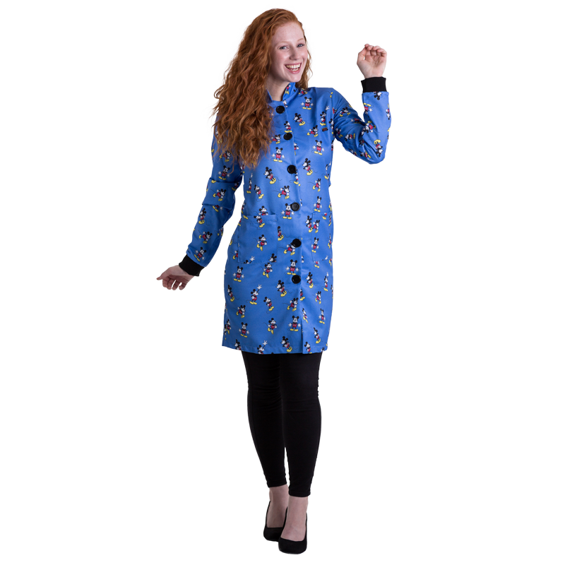 Clique na imagem para ampliar Jaleco Feminino Estampado Mickey Mouse