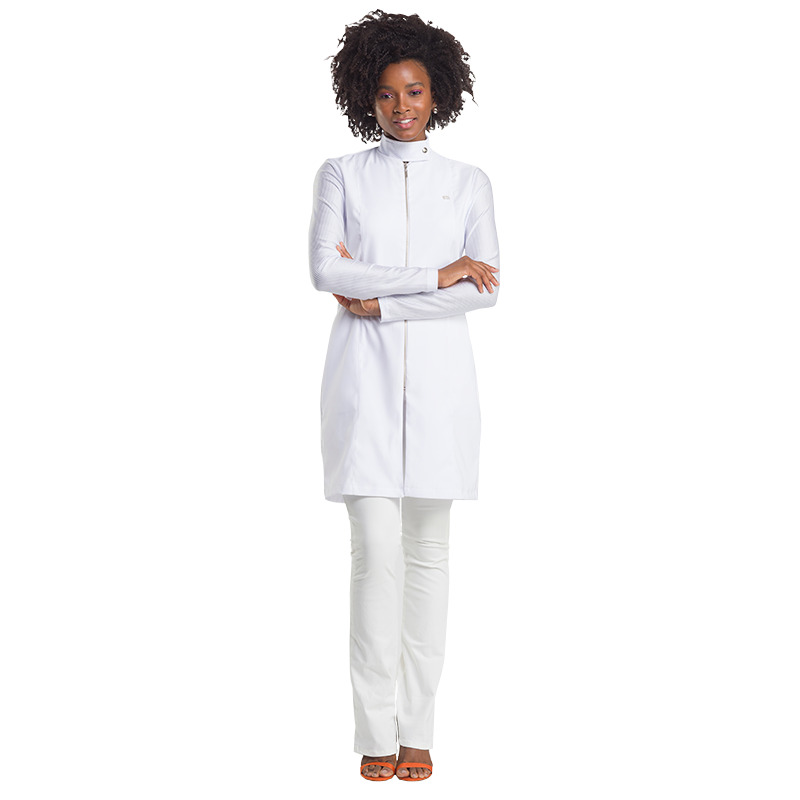 Clique na imagem para ampliar Jaleco Feminino Stylish - Branco