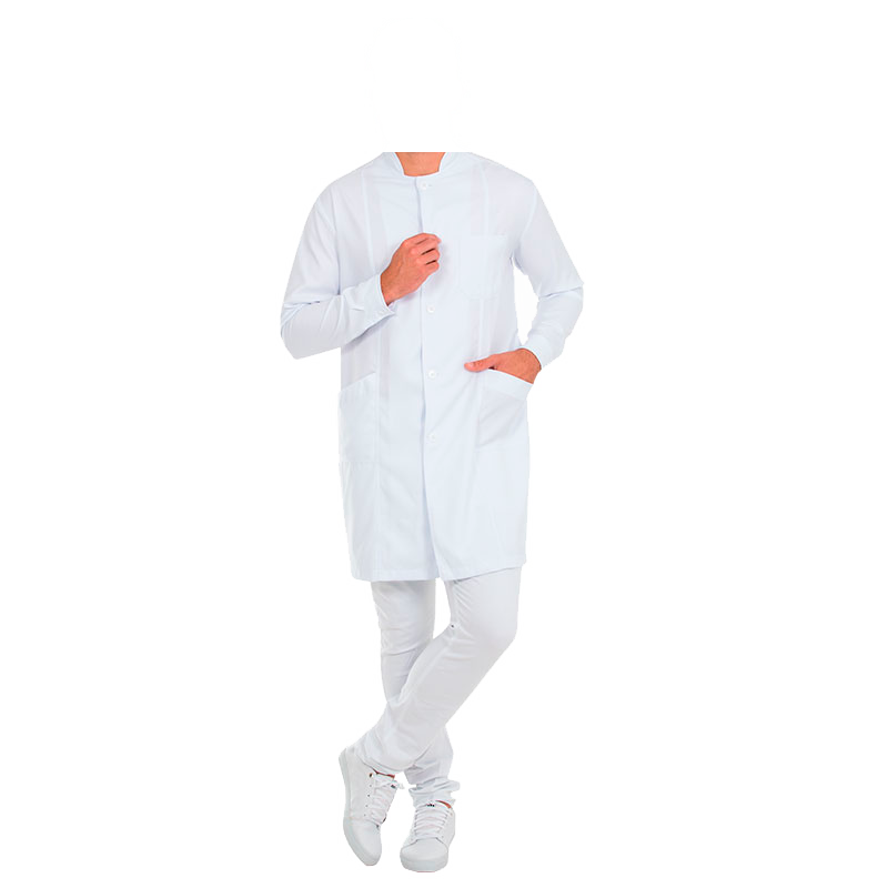 Clique na imagem para ampliar Jaleco Masculino Premium - Gola Padre - Branco