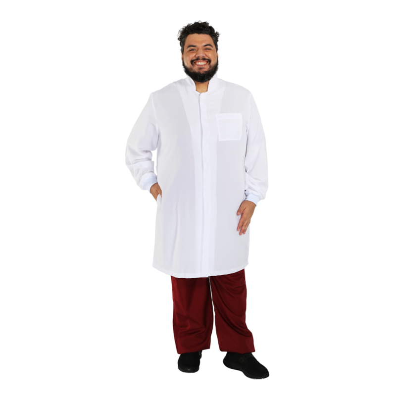 Jaleco Masculino Students Branco Plus Size Nº 52/54 - FunWork