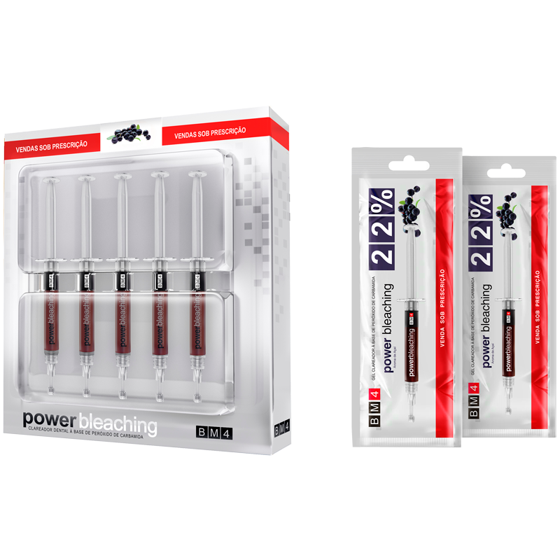 Clique na imagem para ampliar Kit Clareador Power Bleaching c/ Sabor + 2 Seringas