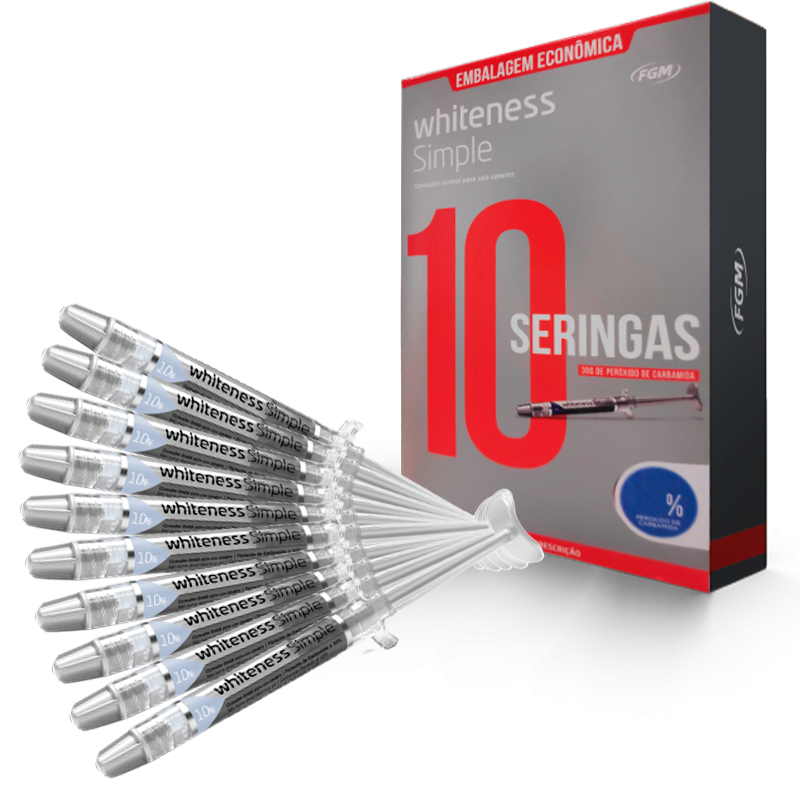 Clique na imagem para ampliar Kit Clareador Whiteness Simple - 10 Seringas