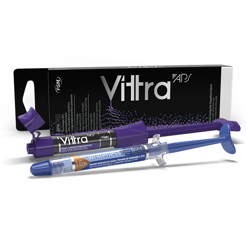 Clique na imagem para ampliar Kit Resina Vittra APS + Whiteness Perfect 16%