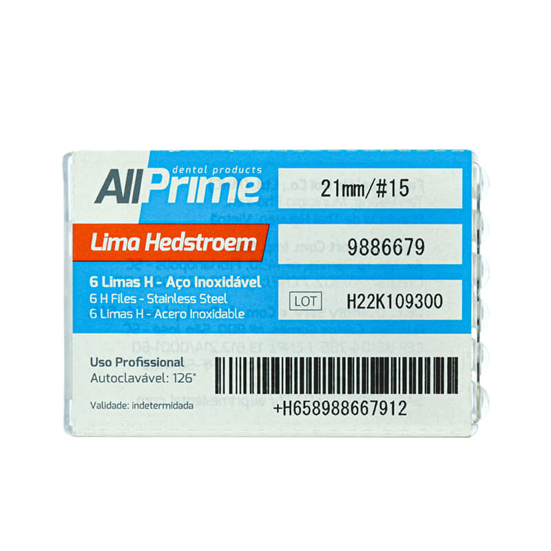 Lima Hedstroem 21 mm Nº 15 - 6unid. - AllPrime