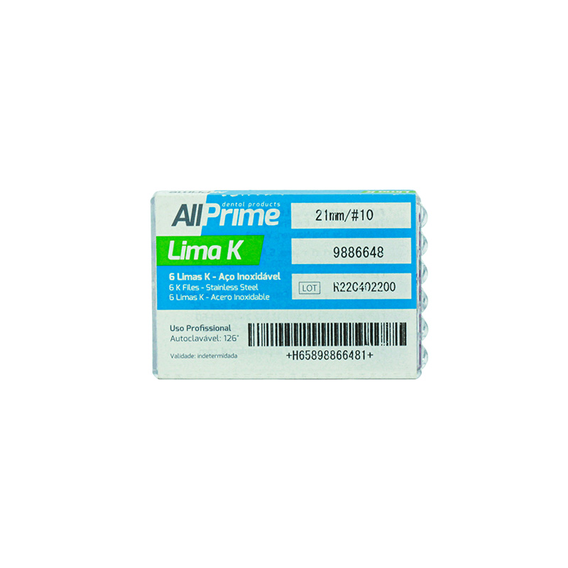 Lima K 21 mm Nº 10 - 6unid. - AllPrime