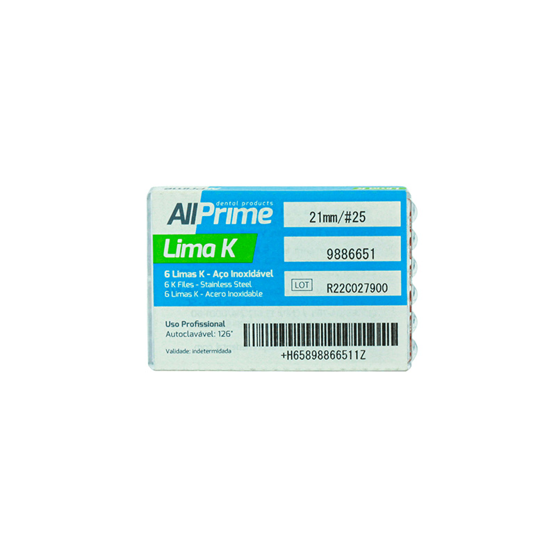 Lima K 21 mm Nº 25 - 6unid. - AllPrime